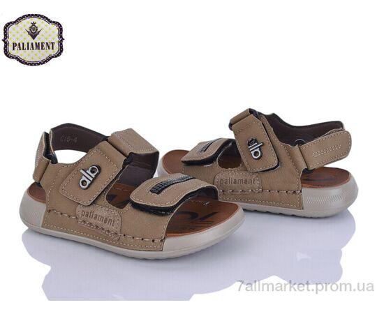 Фотография Сандалии детские летние Лето C16 khaki (8 пар р.26-31) "PALIAMENT" недорого оптом от прямого поставщика, изображение 2