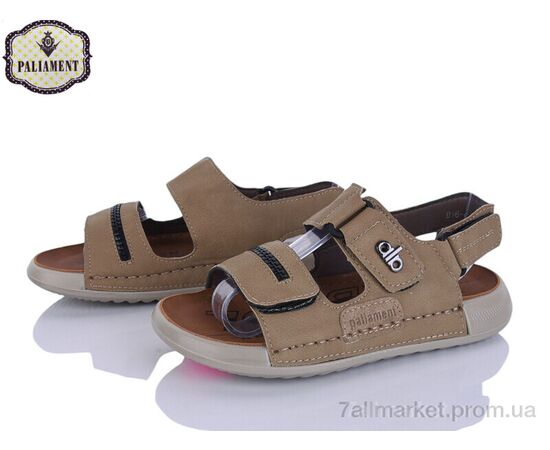 Фотография Сандалии детские летние Лето B16 khaki (8 пар р.32-37) "PALIAMENT" недорого оптом от прямого поставщика, изображение 2