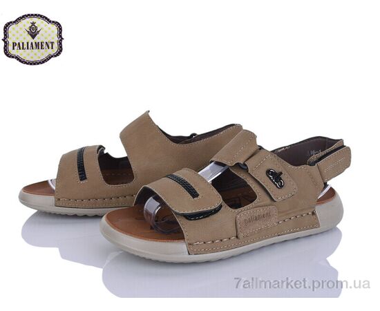 Сандалії дитячі літні Літо A16 khaki (8 пар р.36-41) "PALIAMENT" недорого оптом від прямого постачальника, зображення 2