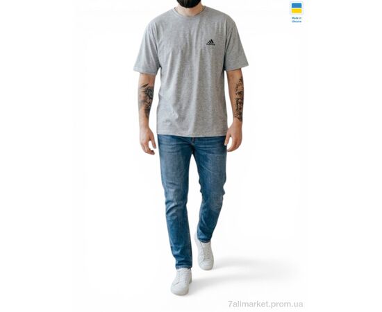 Фотография Футболка мужская Лето 01AD батал сірий (5 шт. р.сетка 56-64) "Sport style" недорого оптом от прямого поставщика, изображение 2