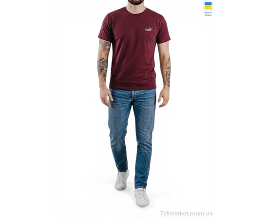 Фотография Футболка мужская Лето 01PU батал бордовий (5 шт. р.сетка 56-64) "Sport style" недорого оптом от прямого поставщика, изображение 2