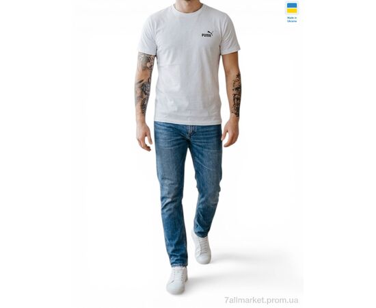 Фотография Футболка мужская Лето 01PU норма білий (8 шт. р.сетка 46-54) "Sport style" недорого оптом от прямого поставщика, изображение 2