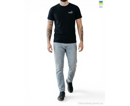 Фотография Футболка мужская Лето 01PU норма чорний (8 шт. р.сетка 46-54) "Sport style" недорого оптом от прямого поставщика, изображение 2