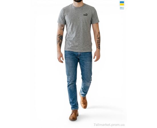 Фотография Футболка мужская Лето 01PU норма сірий (8 шт. р.сетка 46-54) "Sport style" недорого оптом от прямого поставщика, изображение 2