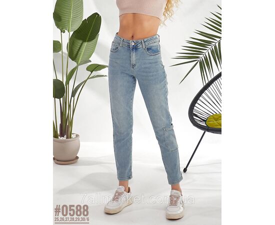 Жіночі MOM Jeans розмірний ряд 25,26,27,28,29,30 "PARTNERS" недорого від прямого постачальника, зображення 3