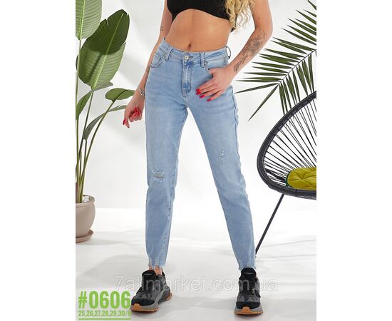 Жіночі MOM jeans розмірний ряд 25,26,27,28,29,30 "PARTNERS" недорого від прямого постачальника, зображення 2