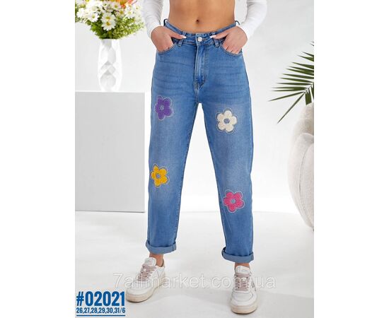 Жіночі MOM Jeans розмірний ряд 26,27,28,29,30,31 "PARTNERS" недорого від прямого постачальника, зображення 3