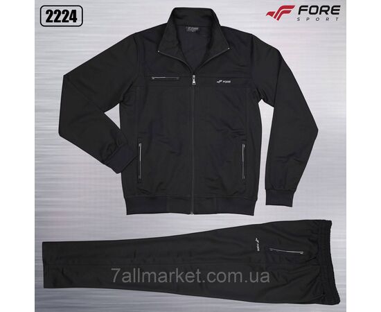Фотография Спортивный мужской костюм на молнии FORE размеры  M-3XL (2цв) "REMAIN" купить недорого от прямого поставщика, изображение 2