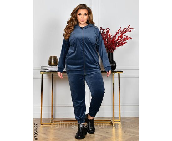 Спортивний костюм жіночий на блискавці велюр супербатал 54-56,56-58,58-60 (9кв) "NOWEMBER", зображення 7