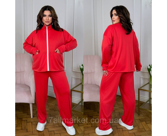 Костюм 3-ка жіночий прогулянковий двонитка з лампасами (42-60) "LADA" недорого від прямого постачальника, зображення 2