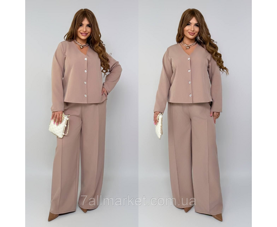 Фотография Костюм двойка женский креп костюмка  размеры 46-60 "LADA" недорого от прямого поставщик, изображение 2