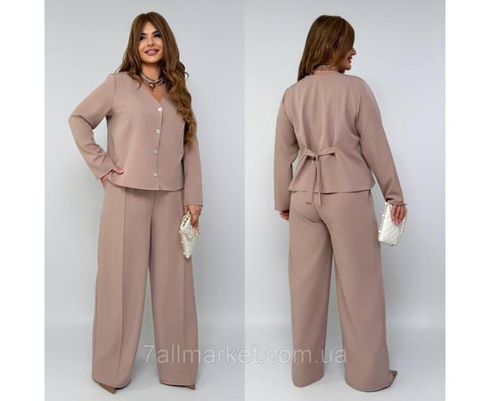 Фотография Костюм двойка женский креп костюмка  размеры 46-60 "LADA" недорого от прямого поставщик, изображение 3