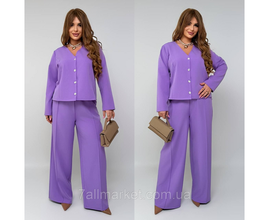 Фотография Костюм двойка женский креп костюмка  размеры 46-60 "LADA" недорого от прямого поставщик, изображение 2