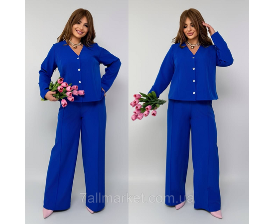 Фотография Костюм двойка женский креп костюмка  размеры 46-60 "LADA" недорого от прямого поставщик, изображение 2