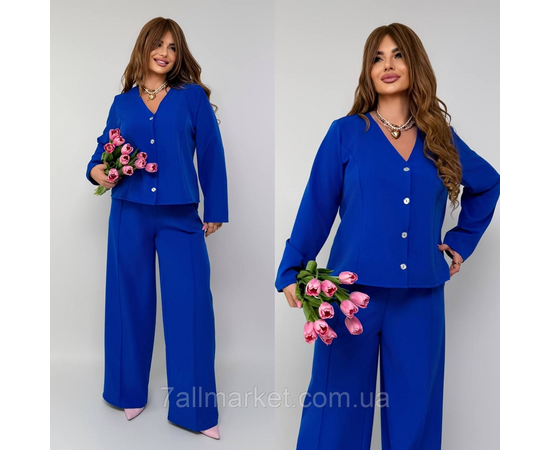 Фотография Костюм двойка женский креп костюмка  размеры 46-60 "LADA" недорого от прямого поставщик, изображение 3