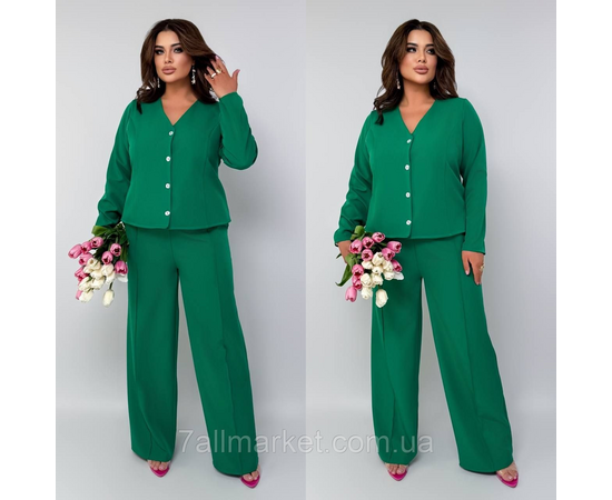Фотография Костюм двойка женский креп костюмка  размеры 46-60 "LADA" недорого от прямого поставщик, изображение 2