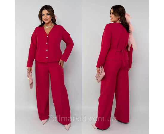 Фотография Костюм двойка женский креп костюмка  размеры 46-60 "LADA" недорого от прямого поставщик, изображение 2