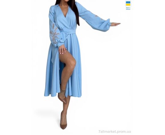 Фотография Платье женское Весна/осень 7507 блакитний (6 шт. р.сетка S-3XL) "Alisa Brand" недорого оптом от прямого поставщика, изображение 2