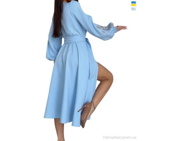 Фотография Платье женское Весна/осень 7507 блакитний (6 шт. р.сетка S-3XL) "Alisa Brand" недорого оптом от прямого поставщика, изображение 3