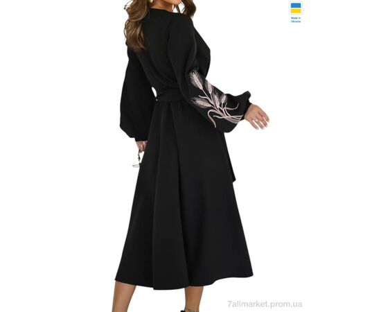 Фотография Платье женское Весна/осень 7507 чорний (6 шт. р.сетка S-3XL) "Alisa Brand" недорого оптом от прямого поставщика, изображение 2