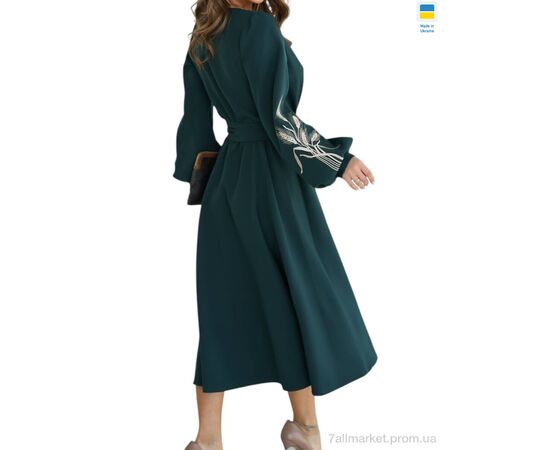 Фотография Платье женское Весна/осень 7507 зелений (6 шт. р.сетка S-3XL) "Alisa Brand" недорого оптом от прямого поставщика, изображение 2