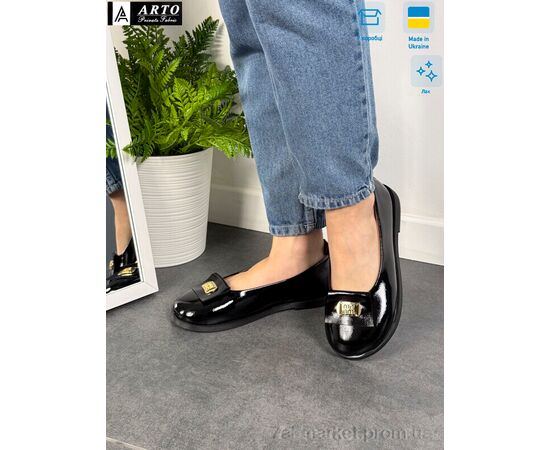 Фотография Туфли женские стильные Весна/осень 073 ч.лак (6 пар р.36-41) "ARTO" недорого оптом от прямого поставщика, изображение 2
