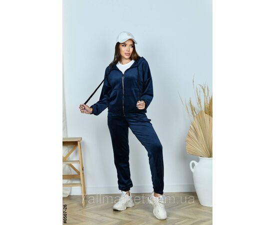 Спортивний костюм жіночий на блискавці велюр норма 42,44,46 (10кв) "NOWEMBER", зображення 4