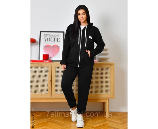 Спортивний костюм жіночий двонитка на блискавці батал 50,52,54,56 (10кв) "NOWEMBER", зображення 6