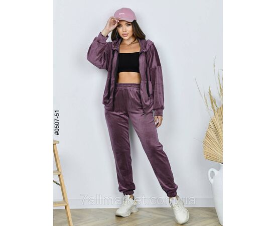 Спортивний костюм жіночий на блискавці велюр норма 42,44,46 (10кв) "NOWEMBER", зображення 8