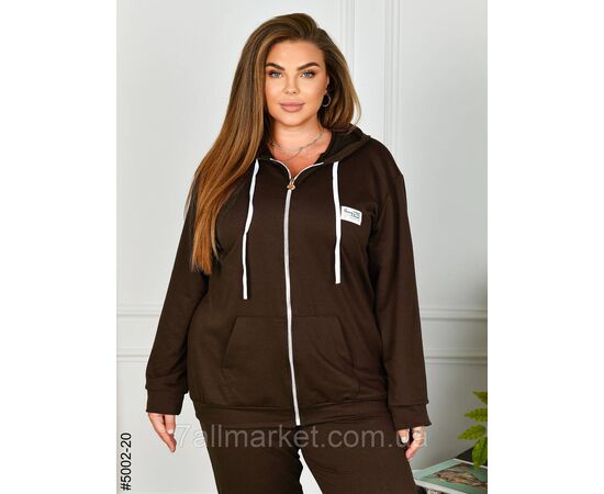 Спортивний костюм жіночий двонитка на блискавці батал 50,52,54,56 (10кв) "NOWEMBER", зображення 9