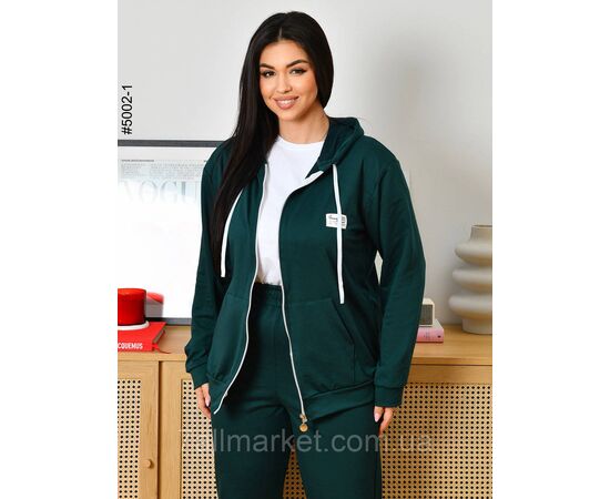 Спортивний костюм жіночий двонитка на блискавці батал 50,52,54,56 (10кв) "NOWEMBER", зображення 10