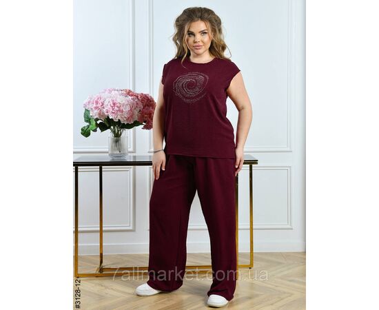 Спортивний костюм жіночий креп батал 50,52,54,56 (10кв) "NOWEMBER" недорого від прямого постачальника, зображення 5