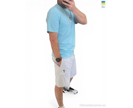 Фотография Костюм мужской Лето 2097 блакитно-меланжевий (4 шт. р.сетка M-2XL) "Alisa Brand" недорого оптом от прямого поставщика, изображение 3