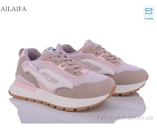 Кросівки жіночі модні Весна/осінь T813-3 pink (8 пар р.36-41) "Ailaifa" недорого оптом від прямого постачальника, зображення 2
