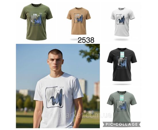 Футболка чоловіча молодіжна з накатом р-ри 48-58 (5 кв) "SKAY" недорого гуртом від прямого постачальника, зображення 6