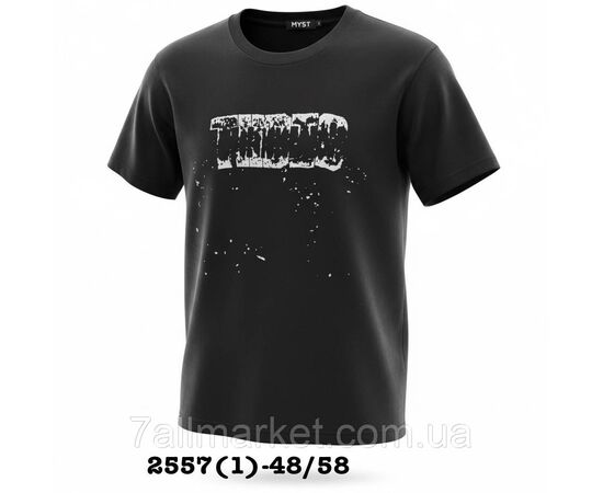 Футболка чоловіча молодіжна з накатом р-ри 48-58 (5 кв) "SKAY" недорого гуртом від прямого постачальника, зображення 2