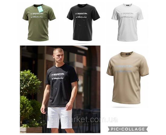 Футболка чоловіча молодіжна з накатом р-ри 48-58 (5 кв) "SKAY" недорого гуртом від прямого постачальника, зображення 4