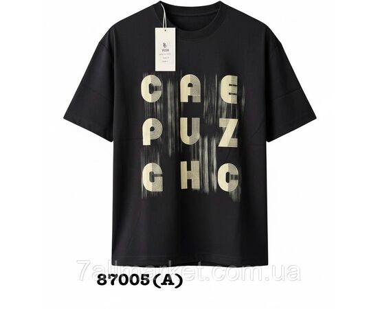 Футболка чоловіча молодіжна з написом M-3XL (4 кв) "SKAY" недорого гуртом від прямого постачальника, зображення 5