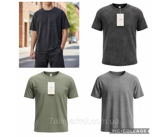 Футболка чоловіча молодіжна рукавиця р-ри M-3XL (3кв) "SKAY" недорого гуртом від прямого постачальника, зображення 4