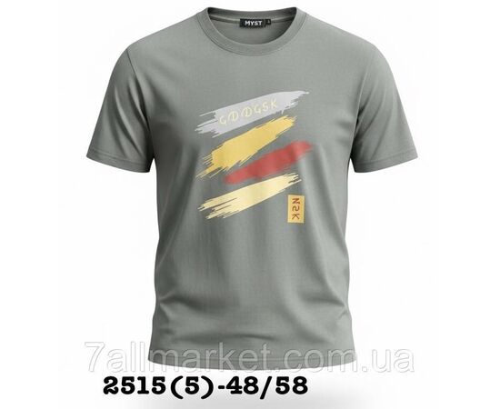 Футболка чоловіча молодіжна з накатом р-ри 48-58 (5 кв) "SKAY" недорого гуртом від прямого постачальника, зображення 3