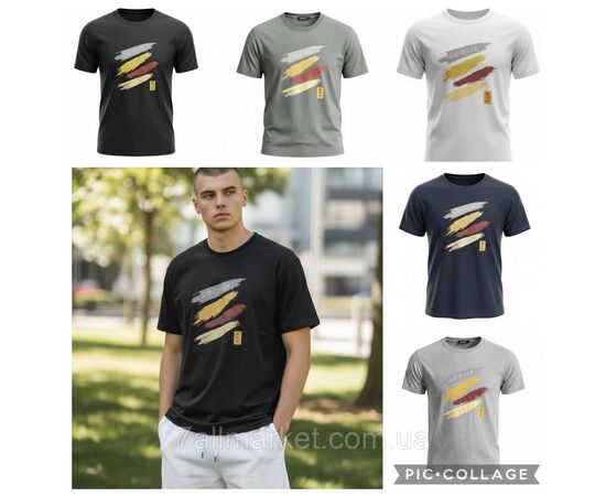 Футболка чоловіча молодіжна з накатом р-ри 48-58 (5 кв) "SKAY" недорого гуртом від прямого постачальника, зображення 5