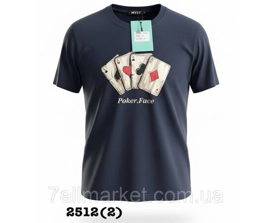 Футболка чоловіча молодіжна з накатом р-ри 48-58 (4 кв) "SKAY" недорого гуртом від прямого постачальника, зображення 2