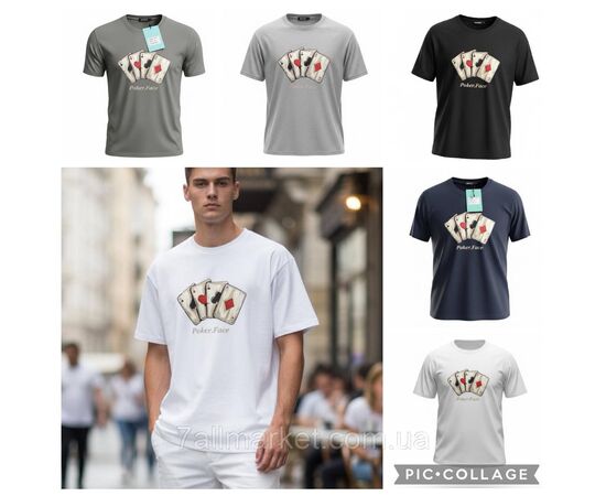 Футболка чоловіча молодіжна з накатом р-ри 48-58 (4 кв) "SKAY" недорого гуртом від прямого постачальника, зображення 5