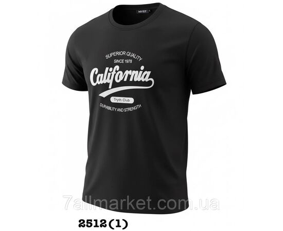 Футболка чоловіча молодіжна CALIFORNIA р-ри 48-58 (5кол) "SKAY" недорого гуртом від прямого постачальника, зображення 3