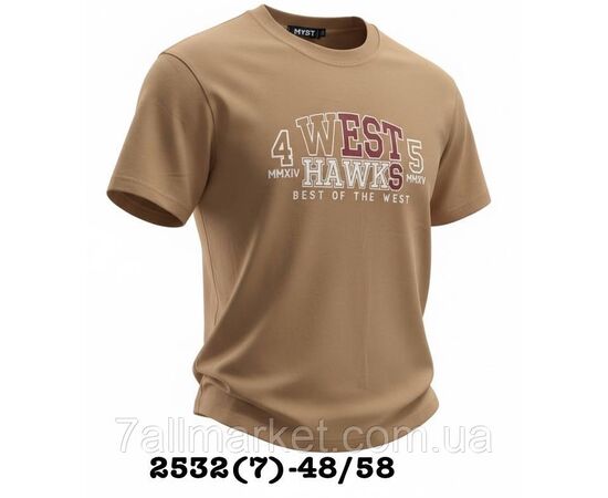 Футболка чоловіча молодіжна з написами р-ри 48-58 (5 кв) "SKAY" недорого гуртом від прямого постачальника, зображення 4