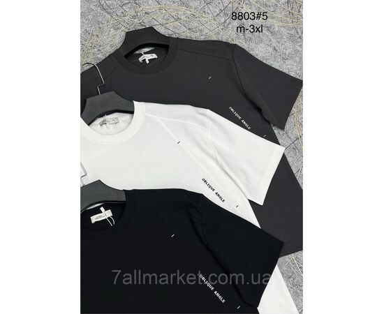 Футболка чоловіча молодіжна р-ри M-3XL (3 кв) "PROSTOMEN" недорого гуртом від прямого постачальника, зображення 2
