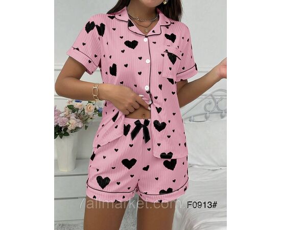 Фотография Пижама женская молодёжная р-ры S-2XL(3цв) "FLOWER" купить недорого от прямого поставщик, изображение 3