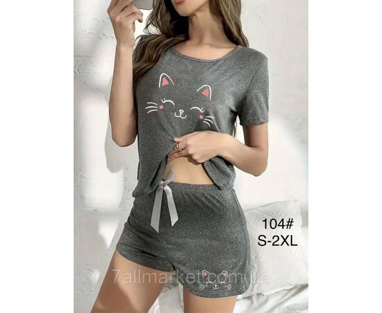 Піжама жіноча молодіжна р-ри S-2XL (2кв)"FLOWER" купити недорого від прямого постачальника, зображення 2
