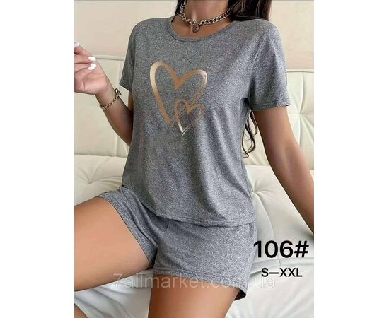 Фотография Пижама женская молодёжная р-ры S-2XL(2цв)"FLOWER" купить недорого от прямого поставщик, изображение 2