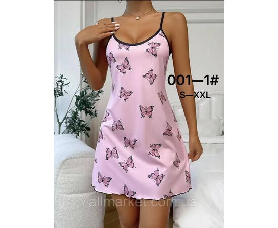 Фотография Ночная рубашка женская размеры S-2XL(2цв)"FLOWER" купить недорого от прямого поставщика, изображение 2